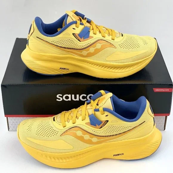 NEW Saucony Guide 15 Gold Summit Women's Running Shoes Yellow Sneakers